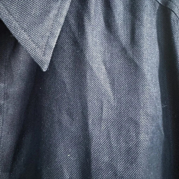 Lauren Ralph Lauren Navy Blue Linen Button Down Classic Shirt 2X - Picture 5 of 8